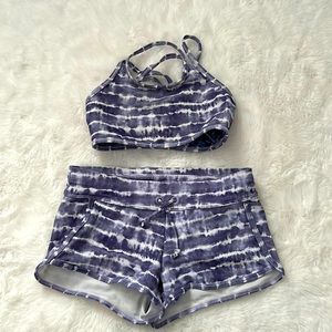 Athleta Girl Tie Dye Bikini and Swim Shorts